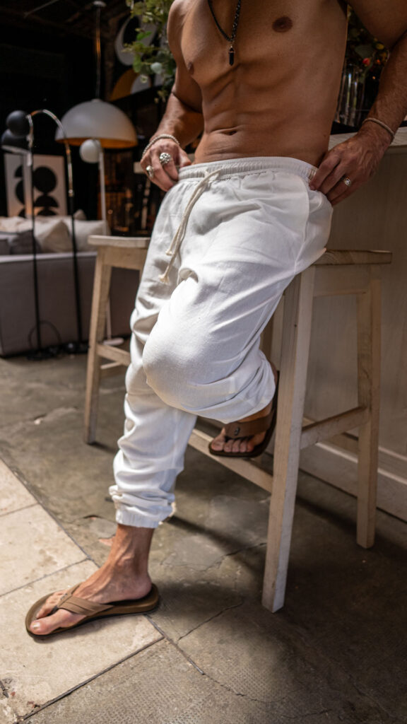 Pantalón de lino Jazmin · con Puño