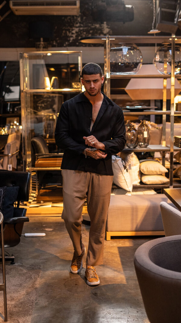 Camisa de Lino||Ibiza Black Bronze - Image 2