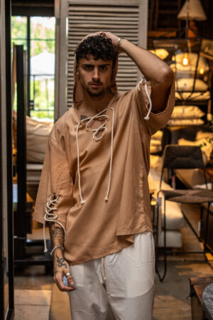 Remeron de Lino diseño KG||Sahara