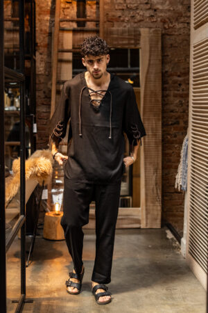 Remeron de Lino diseño KG||Black Snake