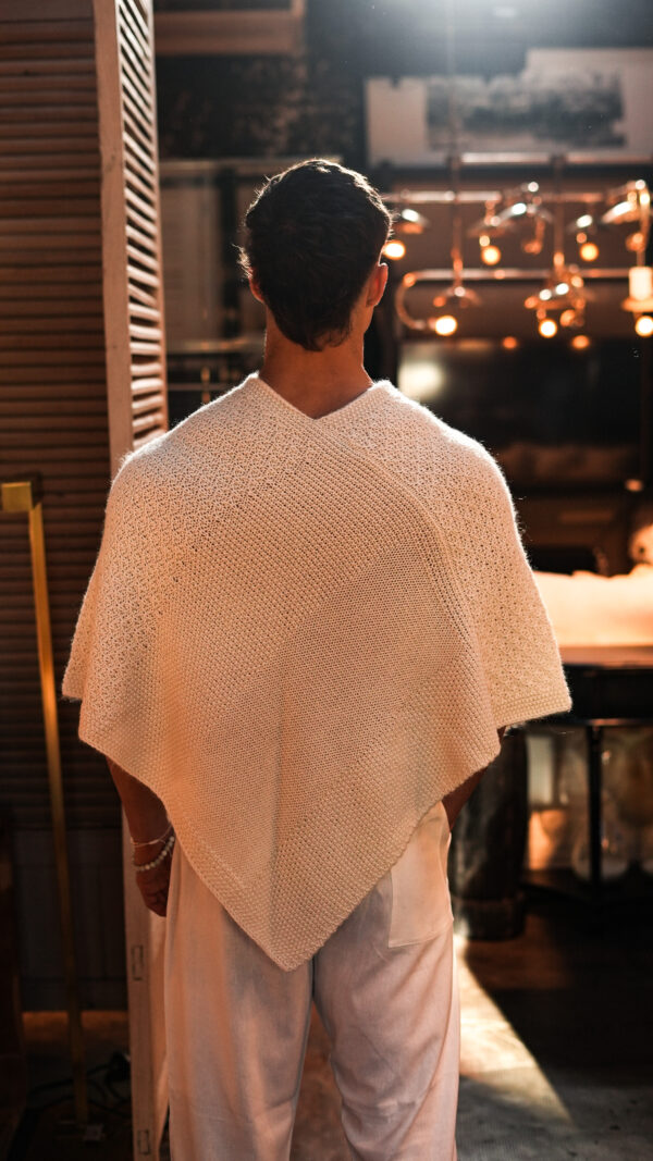 Poncho Perú Cream || 100% Baby Alpaca - Image 3