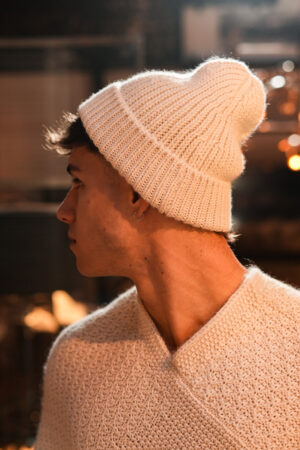 Gorro de Lana Perú Cream||100% Baby Alpaca