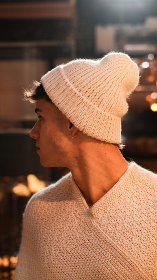 Gorro de Lana Perú Cream||100% Baby Alpaca