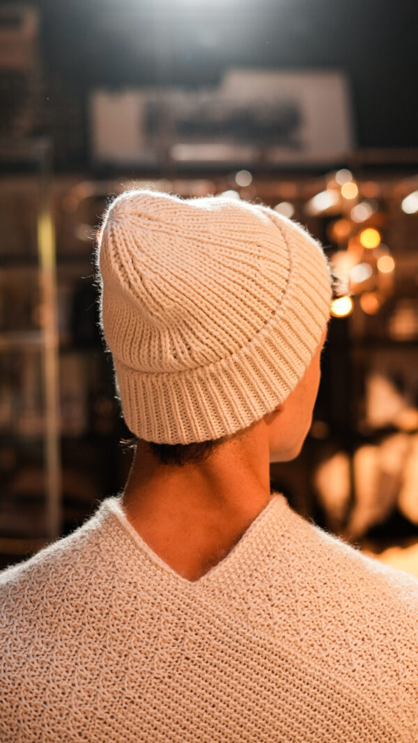 Gorro de Lana Perú Cream||100% Baby Alpaca - Image 3