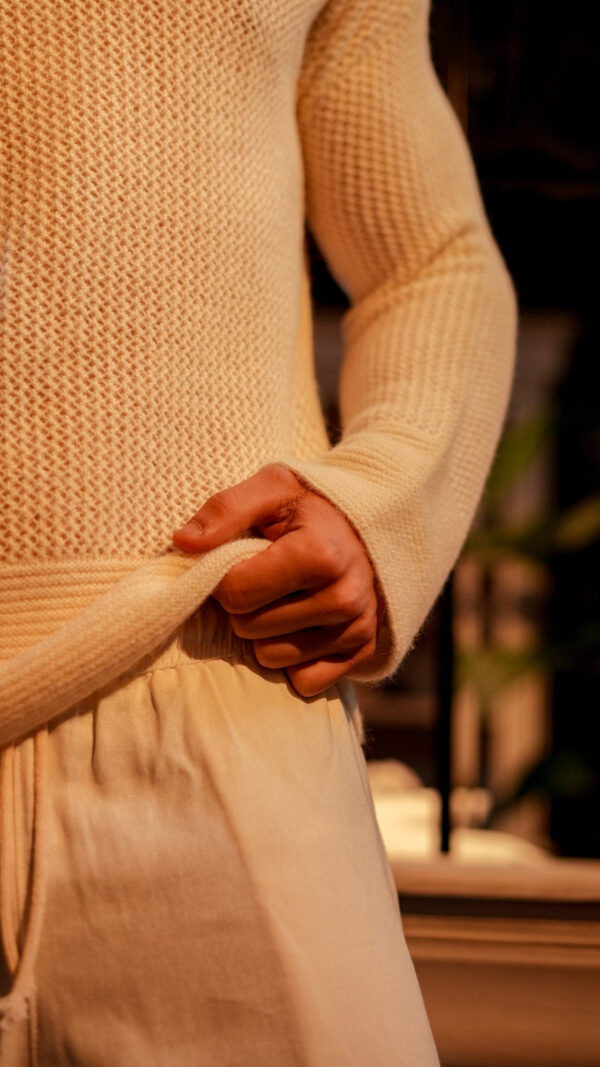 Sweater Perú Cream||100% Baby Alpaca - Image 4