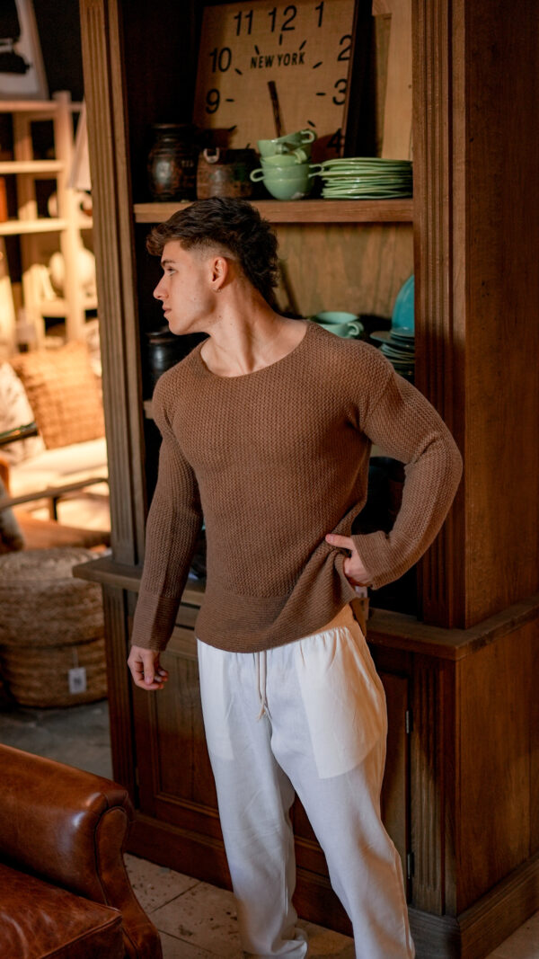 Sweater Perú Chocolate||100% Baby Alpaca - Image 2