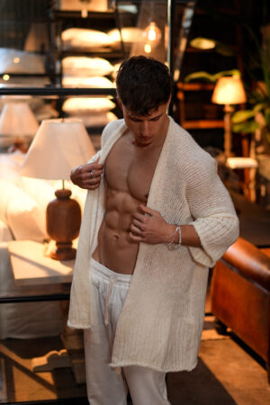 Ruana de Mohair||Cream