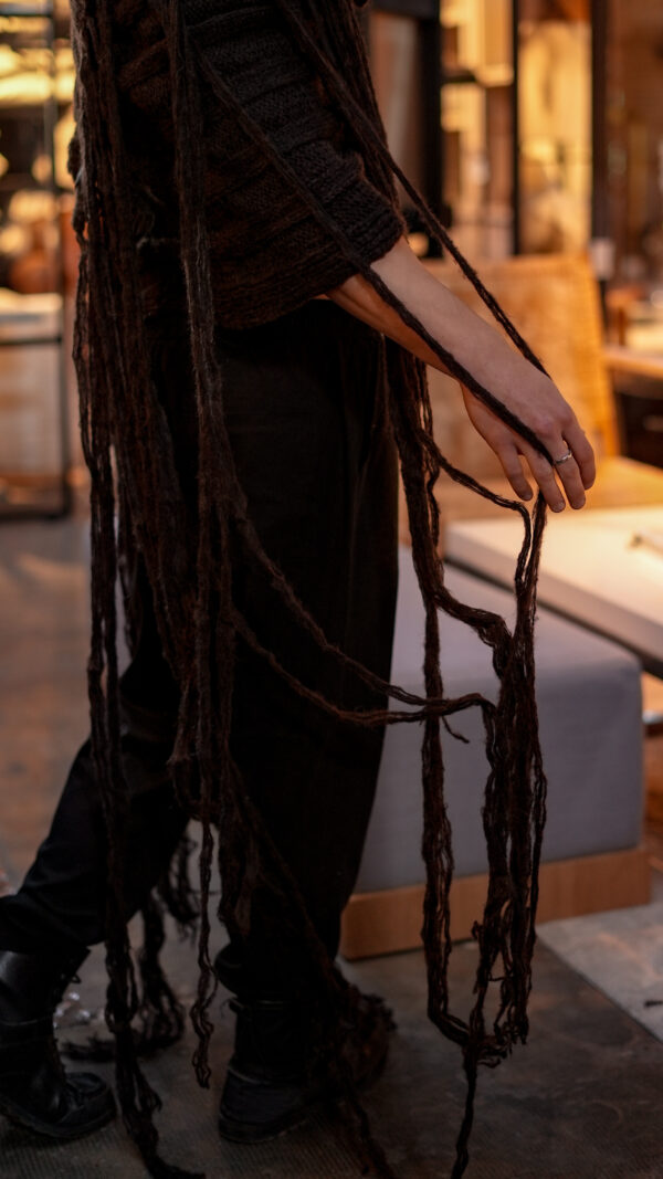 Bufanda de Mohair||Dune Chocolate - Image 5