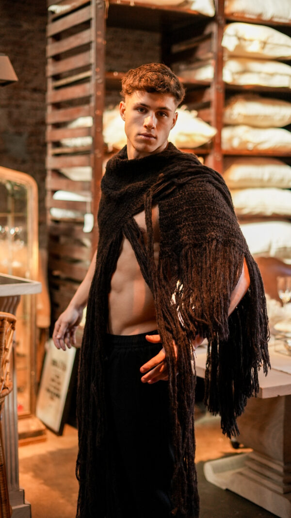 Bufanda de Mohair||Cascade Chocolate - Image 3