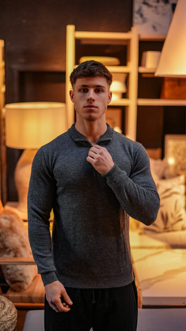 Sweater Perú Open Storm||100% Baby Alpaca