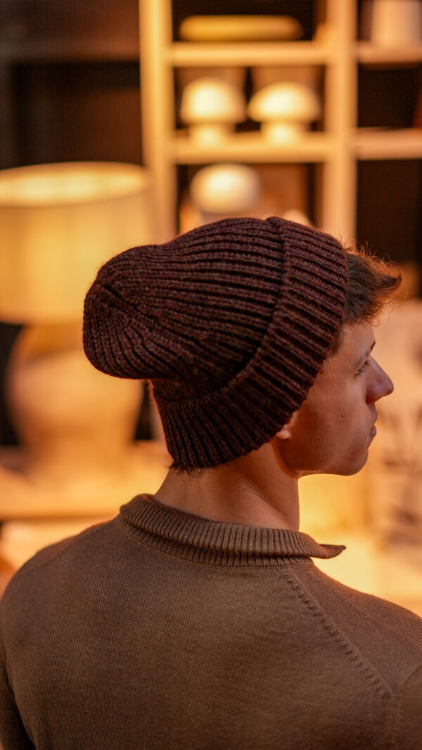 Gorro de Lana Perú Chocolate||100% Baby Alpaca - Image 2