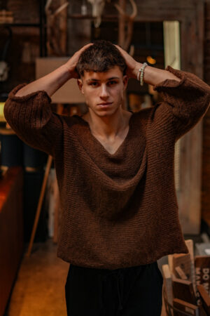 Sweater Mohair||Aura 3/4 Chocolate