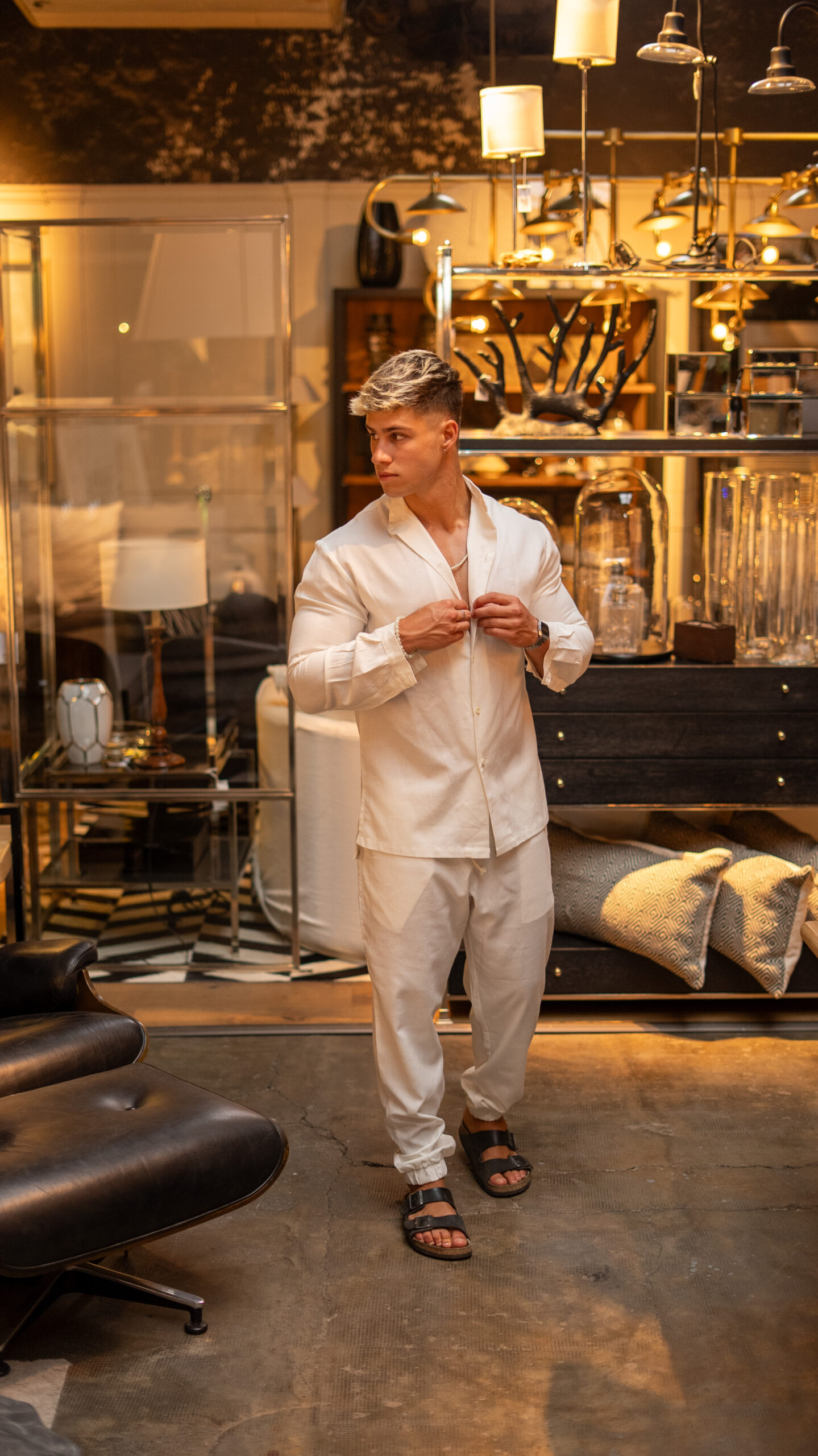 Camisa de Lino Tulum Jazmin|| Mao Manga Larga - Image 3