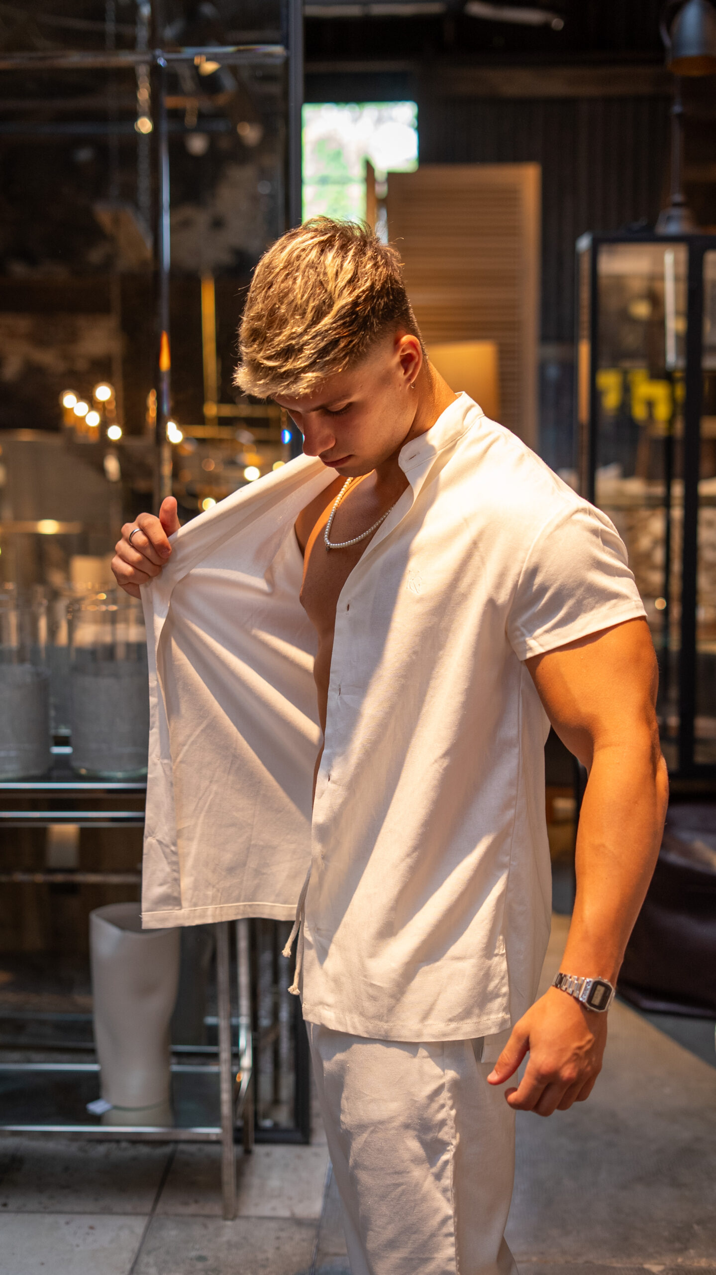 Camisa de Lino Tulum Jazmin || Mao Manga Corta - Image 3