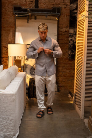 Camisa de Lino Milan Rock||  Manga Larga