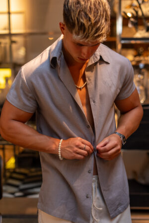 Camisa de Lino Milan Rock||  Manga Corta