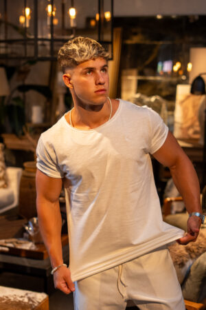 Remera Ibiza Flame KG||Cream White