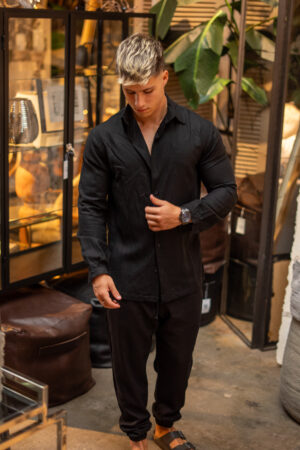Camisa de Lino Milan Shadow ||  Manga Larga