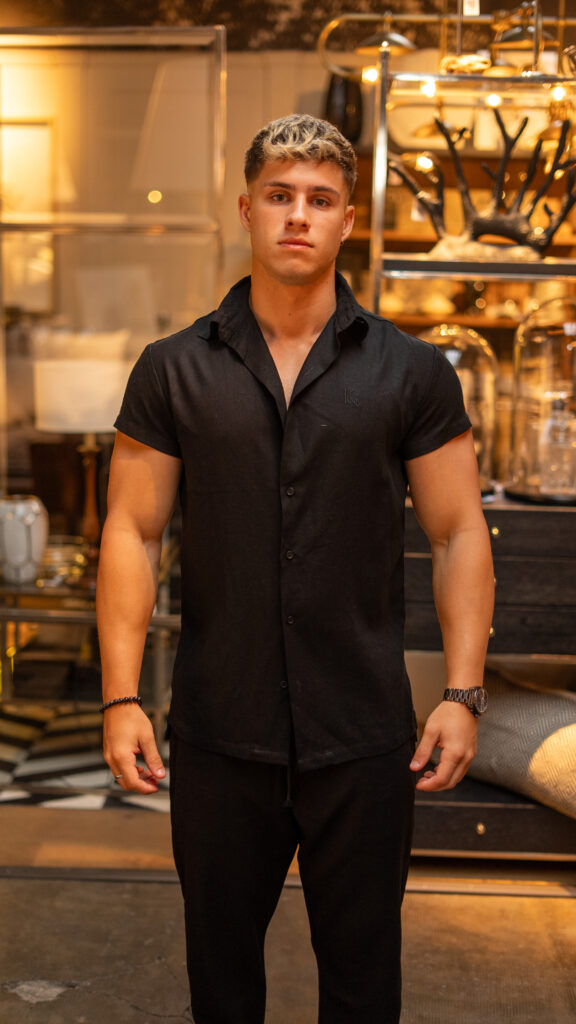 Camisa de Lino Milan Shadow  ·   Manga Corta