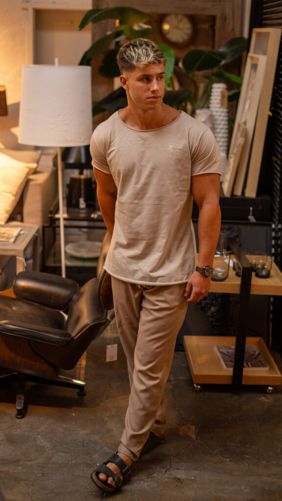Remera Ibiza Flame · Sahara Cream