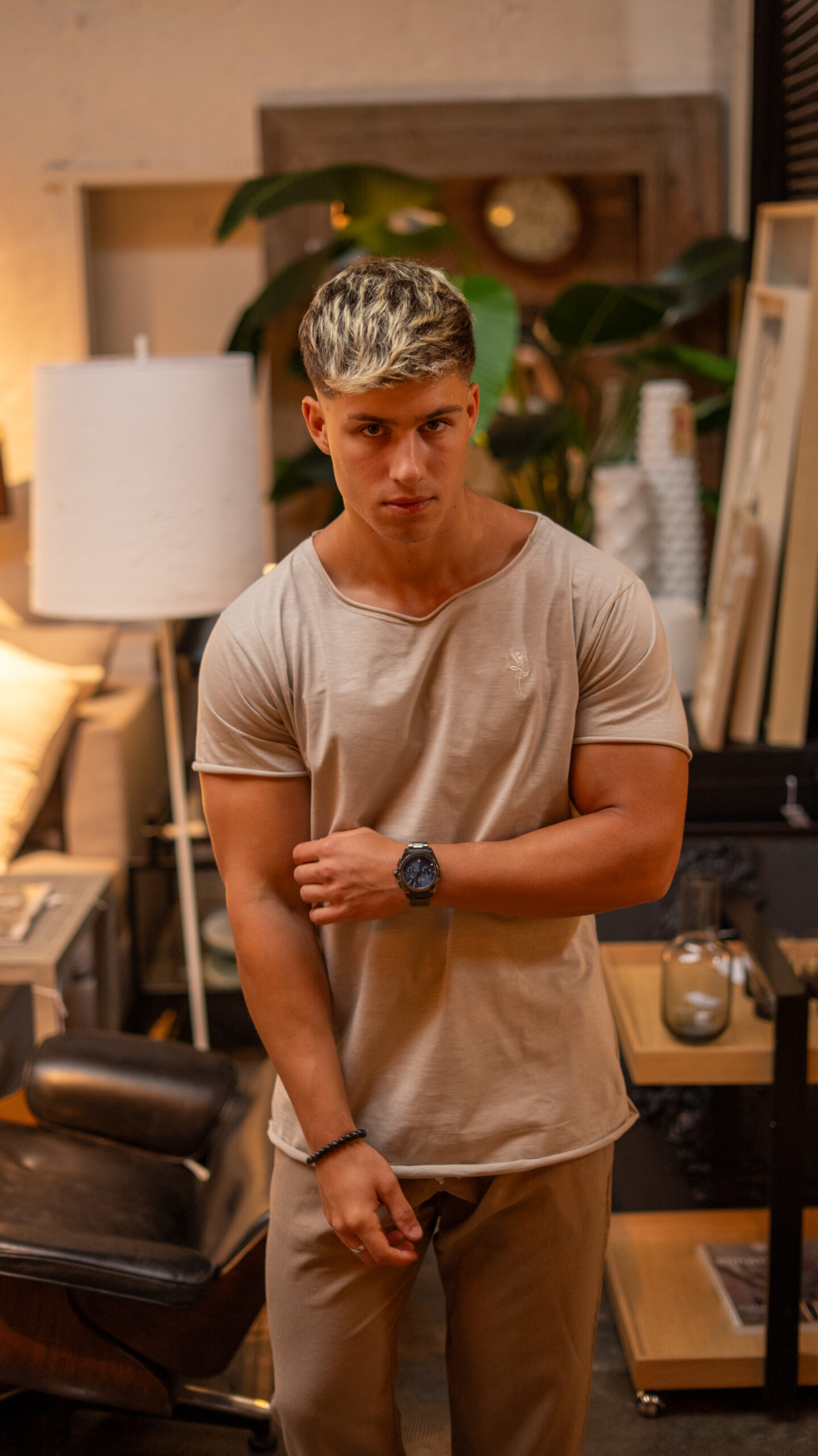 Remera Ibiza Flame||Sahara Cream - Image 2